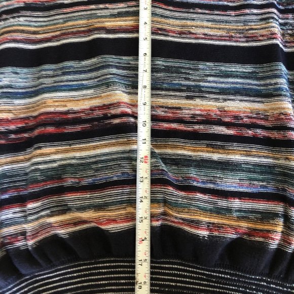 ITALIAN men's cotton V-neck striped multi-color - Picture 6 of 8